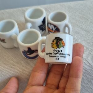 Set of NHL Vintage Team Logo Mini Mugs